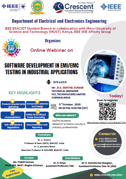 Online Webinar Programme on Software Development in EMI/EMC testing in Industrial Applications 2025